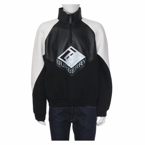 Sell Burberry Funnel Neck Track Top - Black/Multicolor